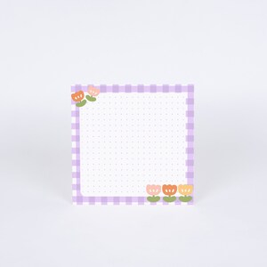 4 Designs Tulips Theme Printable Notepad 3x3 Inch Digital Download Memo ...