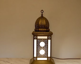 Moroccan Brass Floor Lamp, Standing Lamp, Handmade Custom Floor Light, table lamp, Contemporary Brass Lamp, Moroccan Traditional Brass Light