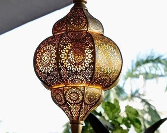 Moroccan ceiling pendant, Moroccan brass chandelier lighting, Moroccan pendant light, Moroccan lampshade, Moroccan lighting, Ceiling fixture