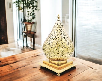 Moroccan brass table lamp, Floor Lamp, Pendant light, artisanal bedside lamp, Morocco Lamp, brass pendant light, Brass Pendant Light