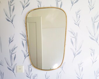 Irregular and Aesthetic Room Decor for  Living Room - Gold Framed Asymmetrical Mirror -  Bedroom and Entryway