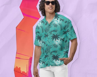 Chemise en lin Tommy Vercetti premium Chemise GTA Chemise hawaïenne pour homme Tenue hawaïenne personnalisée Chemise Hawaï Chemise Aloha Chemise 100 % lin