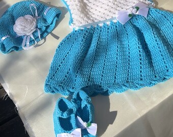 Summer Knitted Handmade Toddler Clothing Set New Mom To Be Outfit Baby Girl Dress Photo Prop Outfit Baby Photoshoot Dress Gift Ideas