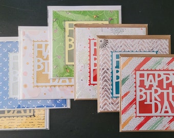 Liebevoll gestaltete Geburtstagskarten mit Umschlag