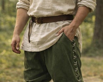 Renaissance Festival Medieval Pants, Viking Men Steampunk Pants, Renfaire Fantasy Pirate Breeches, Medieval Men Renaissance Viking Shorts