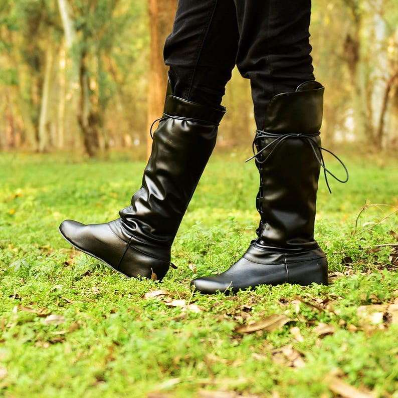 Medieval Fantasy Boots, Renaissance Faire Men Women Viking Shoes