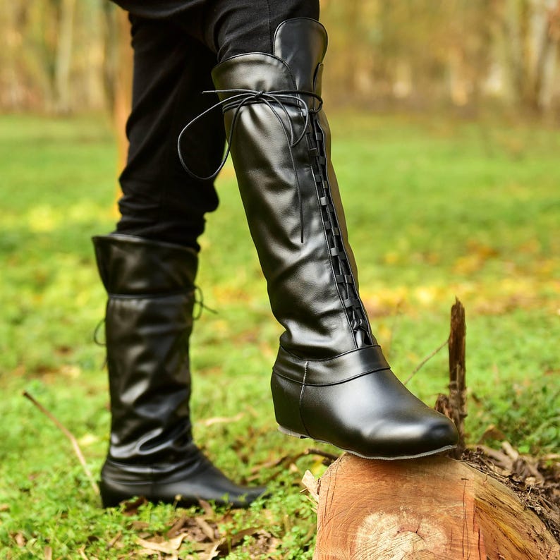 Medieval Fantasy Boots, Renaissance Faire Men Women Viking Shoes