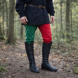 Renaissance Faire Männer Frauen Wikinger Schuhe, Mittelalter Fantasy Stiefel, Vintage Steampunk Piraten Stiefel, Ren Faire Mittelalter LARP Kleidung Kostüm Bild 3