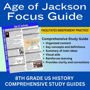 Age of Jackson, Trail of Tears, Indian Removal Act, Annullierung, FOCUS GUIDE, Studienführer, Handout, US-amerikanische Geschichte, Sozialkunde, STAAR,