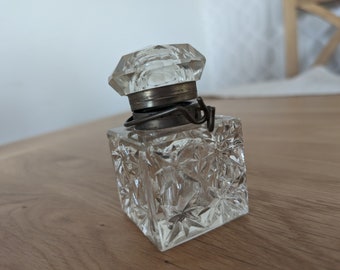 Vintage Crystal Inkwell