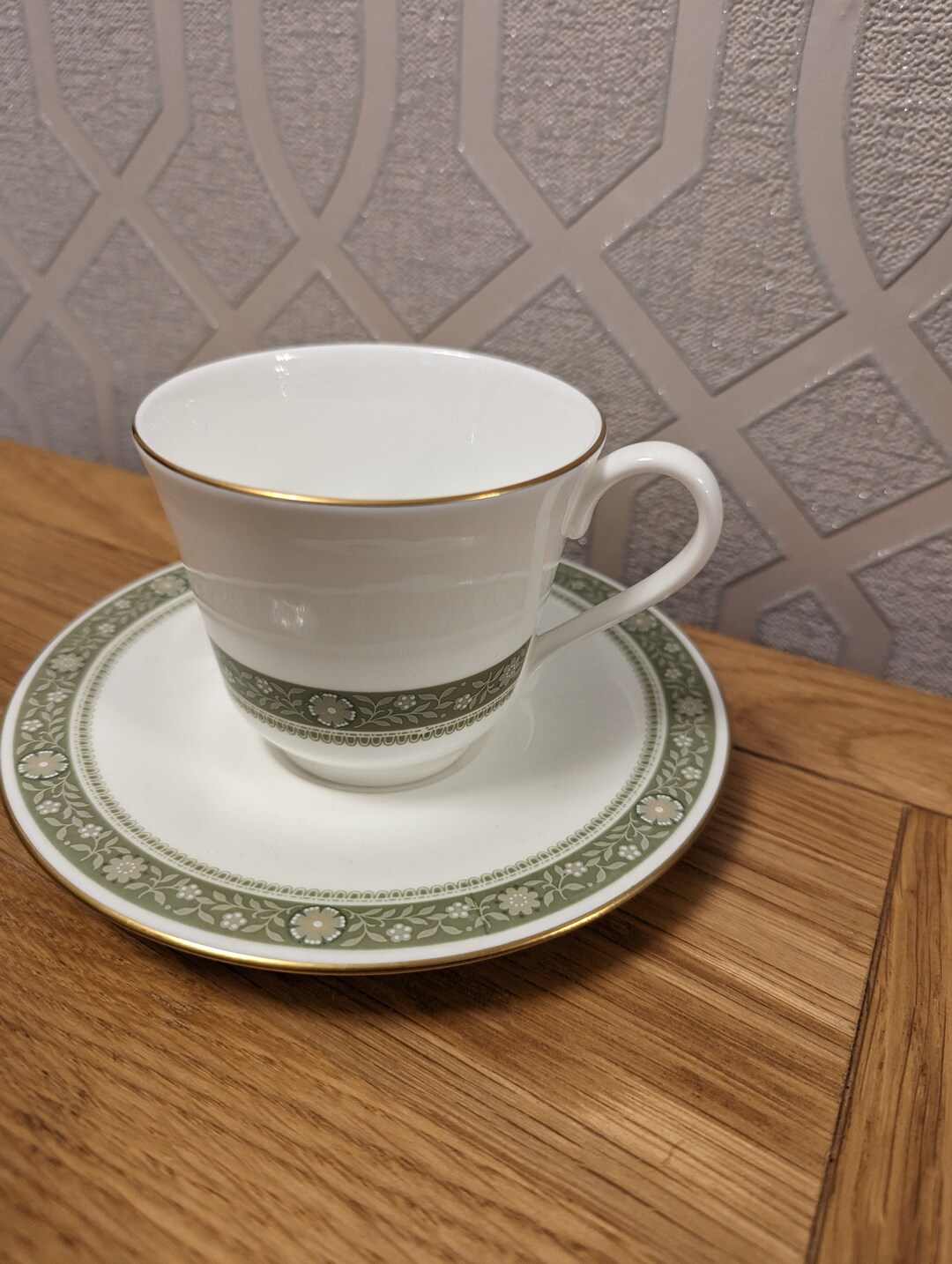 English Royal Doulton Rondelay Tea Cups, Saucer, Plate, Serving Dish