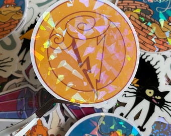Hercules medallion coin Holographic vinyl sticker - Disney - Waterproof/water bottle/Laptop