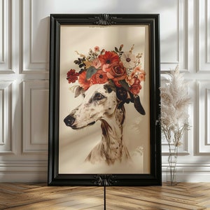 Borzoi wall art, dog borzoi portrait,borzoi poster, printable wall art, JPG, 300 dpi