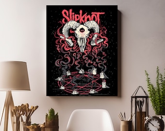 Slipknot Skull Canvas, Metalmusikkonst, Musikerdekor