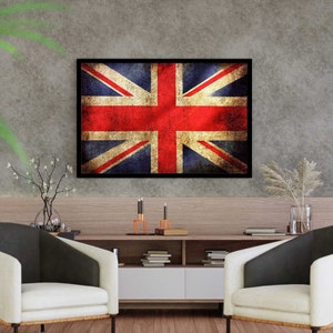 England Flag Canvas, British Flag Canvas, Great Britain Canvas, Flag Wall Art, Office Decor, National Flag Picture, Gift For Him, Home Decor