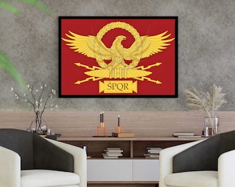 Tela SPQR dell'Impero Romano, decorazione dell'antica Roma