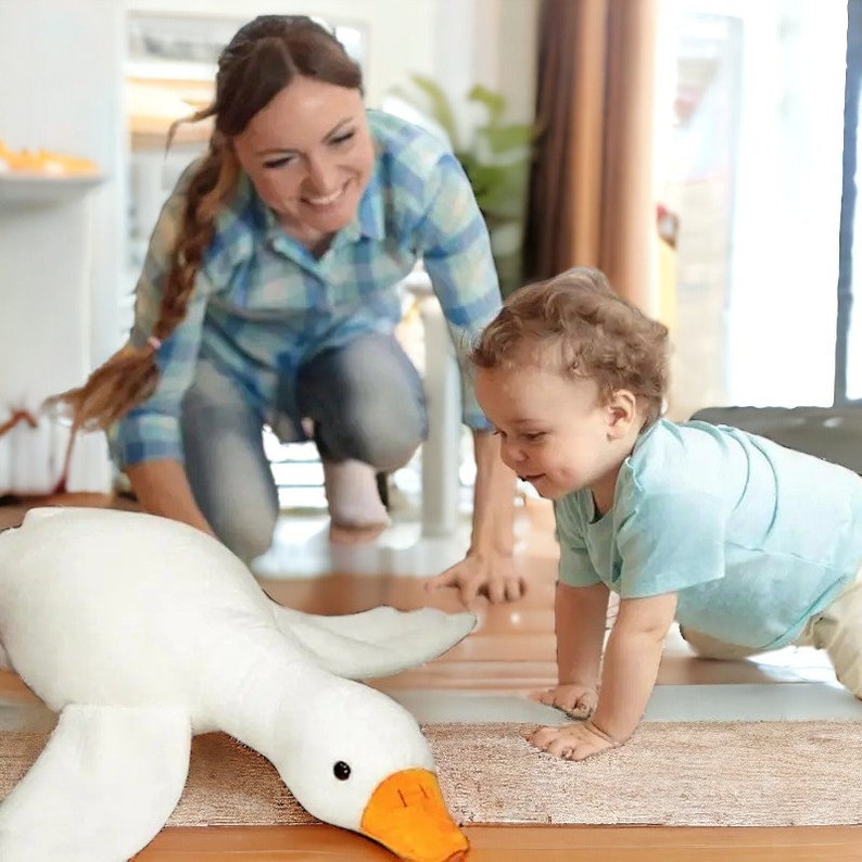 Geese Plush Toy Duck Pillow Stuffed Animal Plush Long Cushion Soft