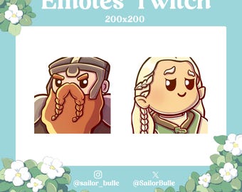 Twitch Emotes - Gimli & Legolas