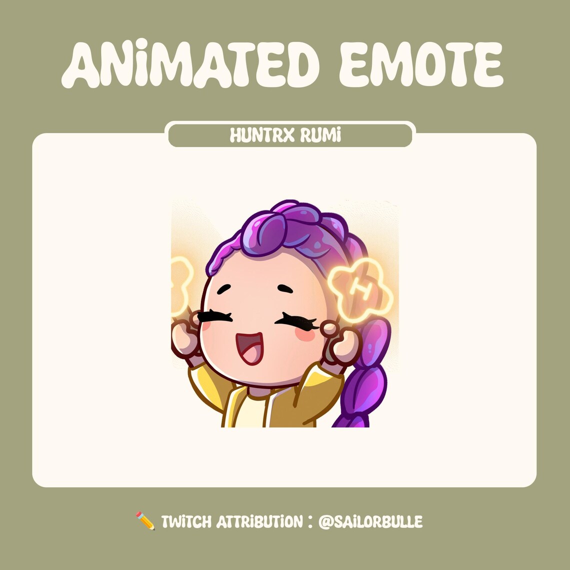 Animated Emote - Rumi HUNTRX - Etsy