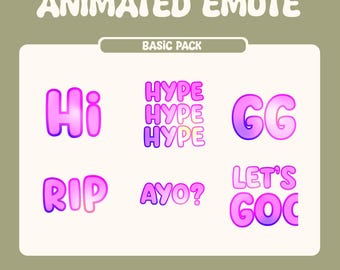 Animated Text Emotes - Basic Pack