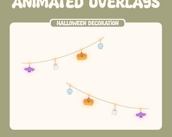 Animated Twitch Overlays - Halloween Garland Decoration