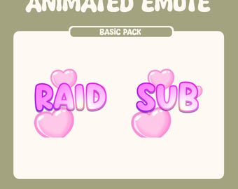 Animated Text Emotes - Raid & Sub
