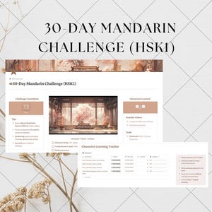 30-dagars mandarinutmaning (HSK1) - Digital idéspårare