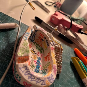 skate park ash tray with personalised graffiti