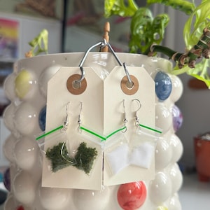 mini drug baggy earrings (weed, coke, ket)