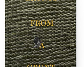Militär Journal: Khaki Canvas Cover, 'Grunts From a Grunt' Design