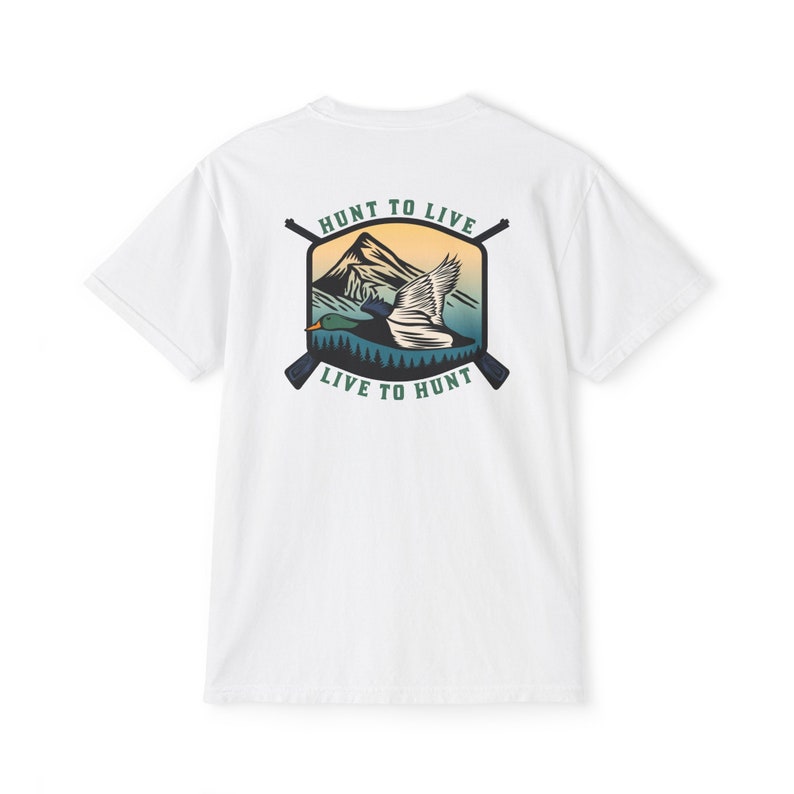 Duck hunting Unisex Garment-Dyed Pocket T-Shirt image 4