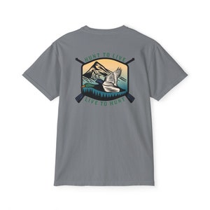 Duck hunting Unisex Garment-Dyed Pocket T-Shirt image 2