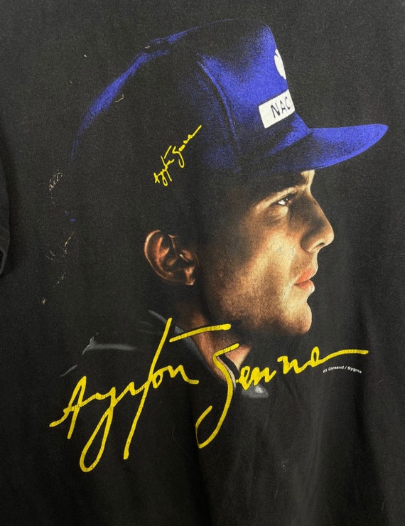 T-shirt Vintage Ayrton Senna XL - Foundation Senninha Ferrari 1995 - Occasion Très Bon état
