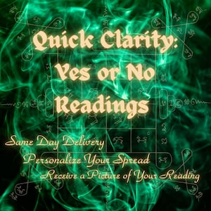 Lectures de tarot personnalisées Quick Clarity | 2 cartes à jouer et choisissez votre deck | Réponse sous 24 heures | Orientations et conseils de la sorcière païenne |