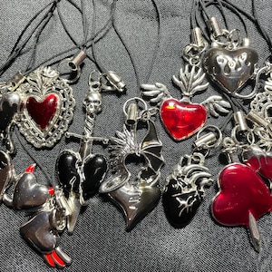 Mystery 3 Pack Grunge Heartbreaker Phone Charms | Bleeding Heart Charms | AirPods Case Charms | Surprise Gift for Her