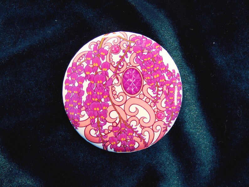 Bohemian Vines Pins - Beautiful Botanical Design Buttons - Flowering ...