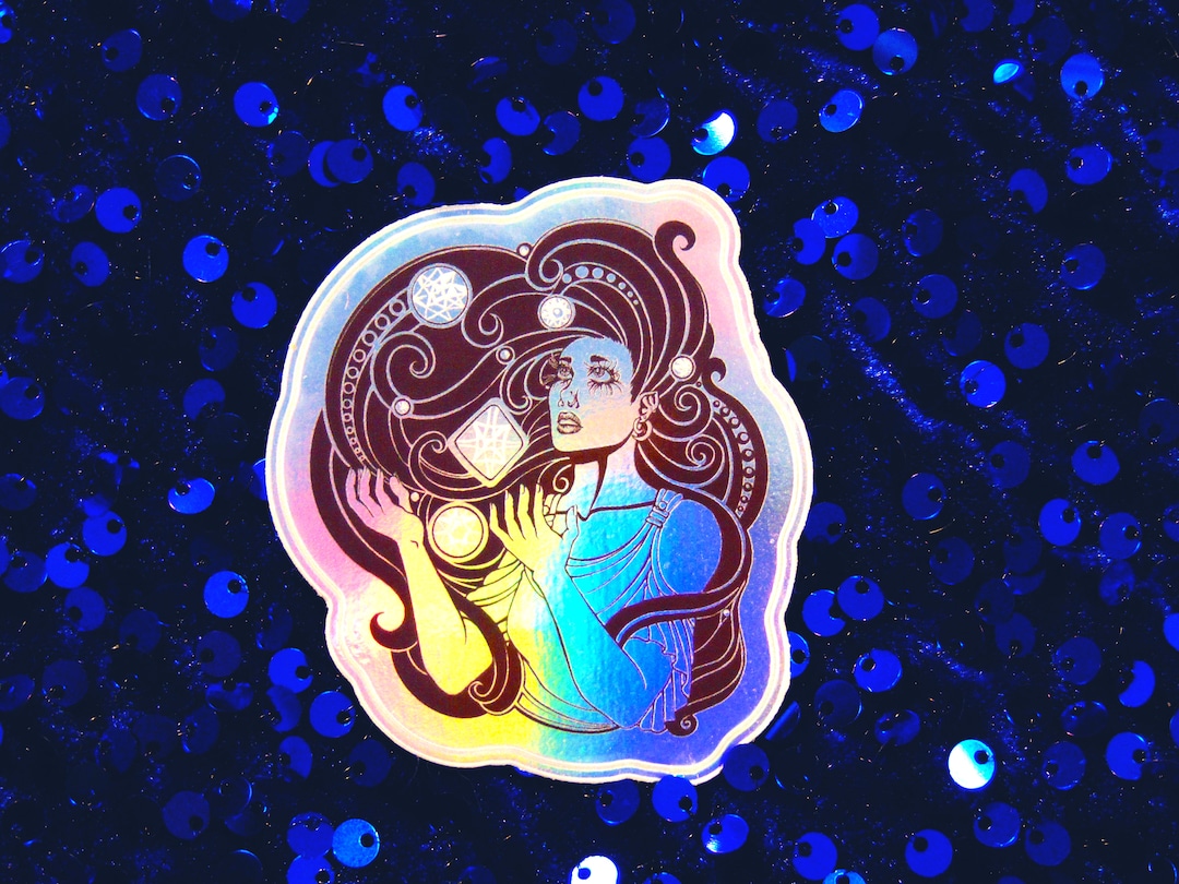 Oracle Magic Sticker Oracle Holo Sticker - Beautiful Holographic Vinyl Goddess Decal ...