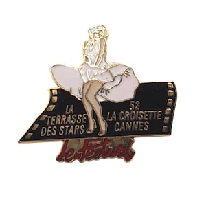 Vintage Marilyn Monroe Pin från filmfestivalen i Cannes, La Croisette, Franska Rivieran, Frankrike