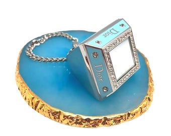 Signed CHRISTIAN DIOR Vintage PRINCESS Ring With Enamel and