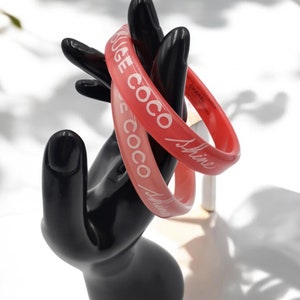 2 CHANEL Rouge Shine Coco Bracelets Red Pink Color Women&#39;s Jewelry Fashion Luxury Vintage Coco Chanel