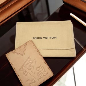 LOUIS VUITTON Porte Carte Bancaire Cuir Vintage Etui Porte-CB Dustbag Made in France