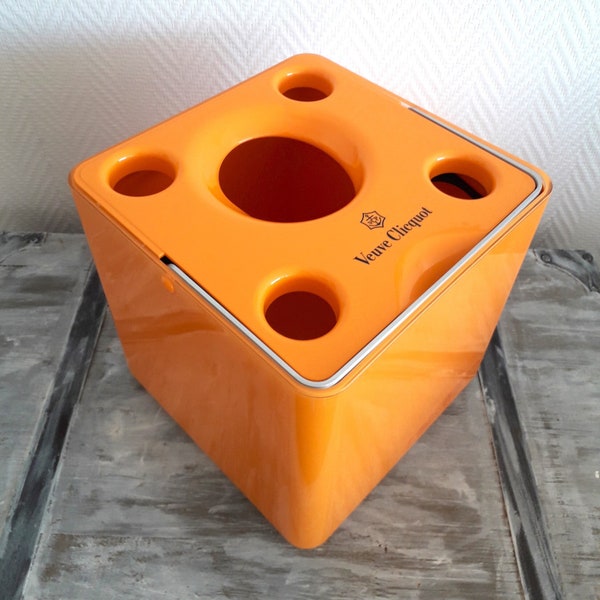 Veuve-Clicquot Ponsardin VCP Champagne Bucket Orange Ice Cube Design Porsche Luxury Made in France Reims