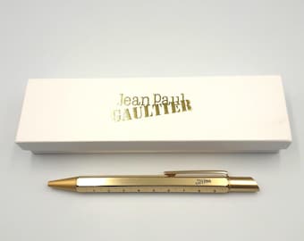 Bolígrafo vintage de lujo JEAN-PAUL GAULTIER color dorado fabricado en Francia