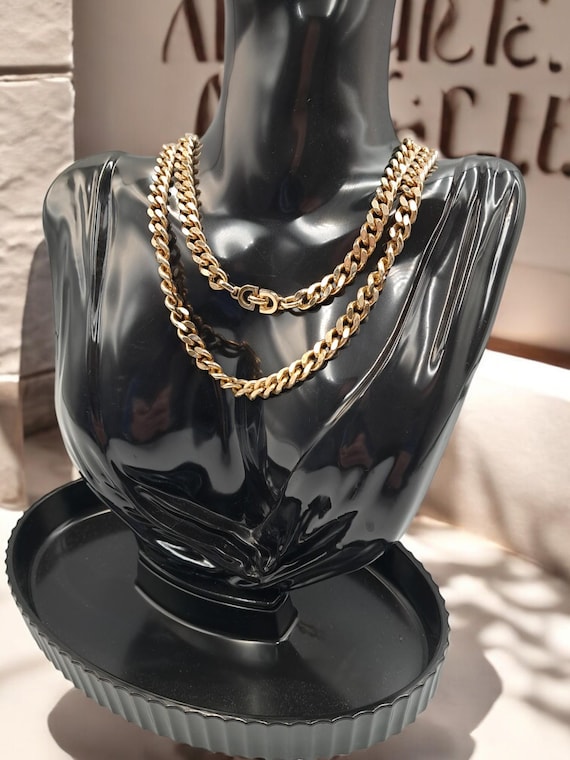 Pendant Necklace Bijoux Dior Collier CHRISTIAN DIOR Gold Color