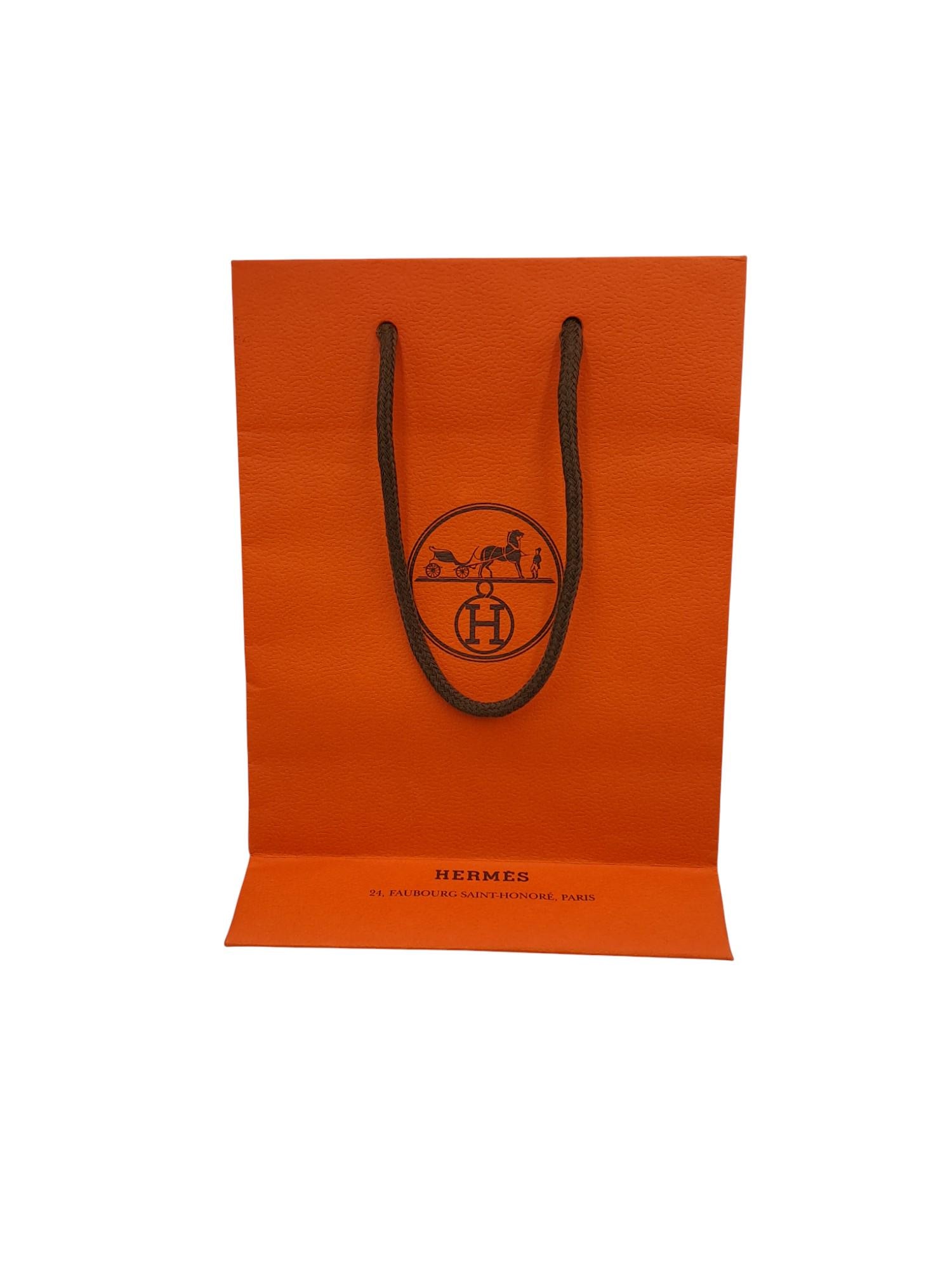 Grand Sac Shopping Hermès En Carton Orange - Emballage Cadeau, Made In France