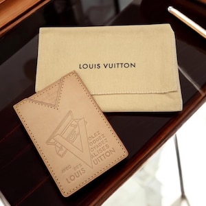 LOUIS VUITTON Vintage Couro Porta-Cartões de Banco Porta-CB Bolsa para Pó Feito na França