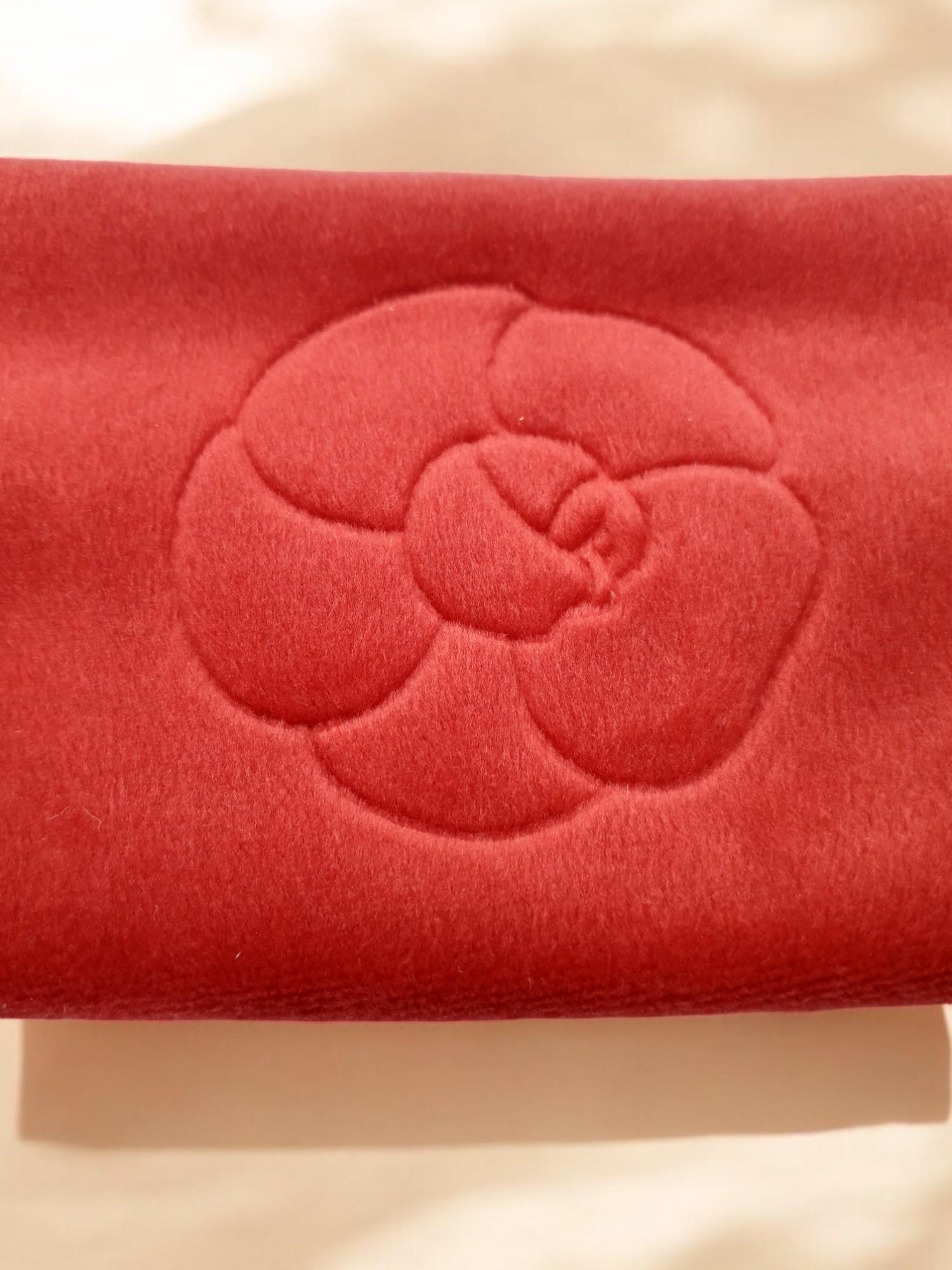 Chanel Headband / Ear warmers / red with Camelia detail / New with Chanel bag ?PLEASE READ: Please be aware of my Chanel inspired ear  main image 2