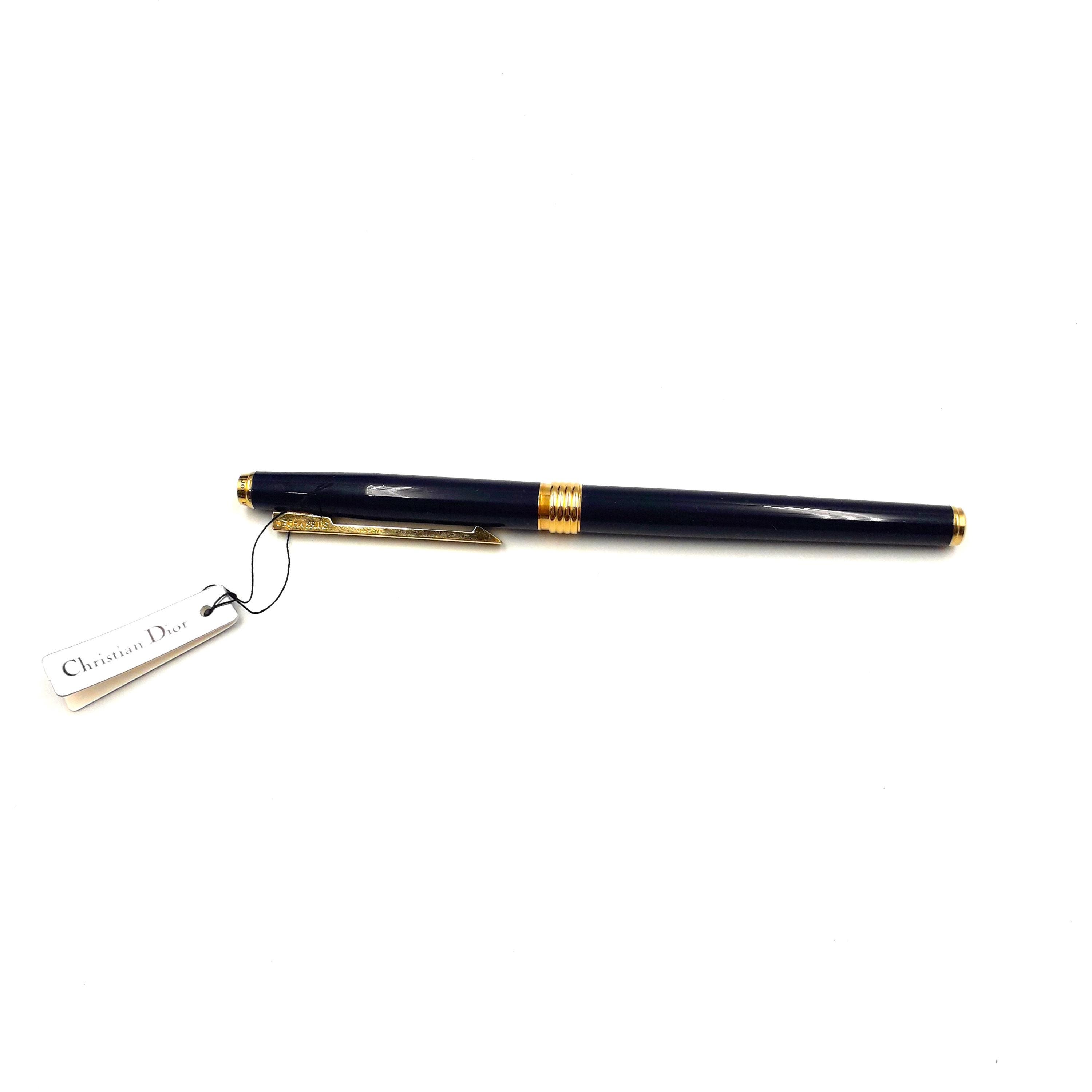 CHRISTIAN DIOR Luxury Vintage Gold Gilded Fountain Pen Made