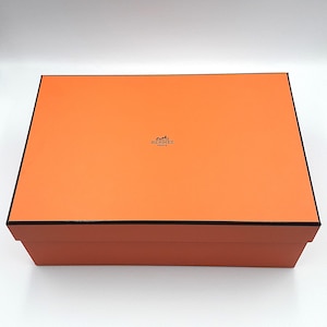 HERMES Orange Rectangular Storage Box For Fashion Accessories Shoes Luxury Made In France