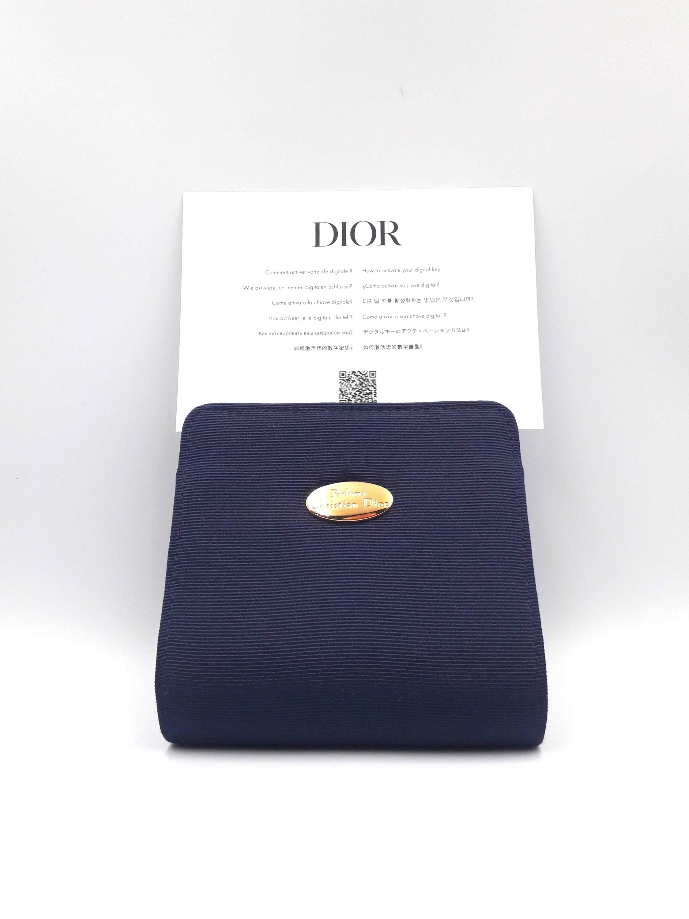 CHRISTIAN DIOR Vintage Blue Mirror Wallet/cupboard/coin Purse 1990 